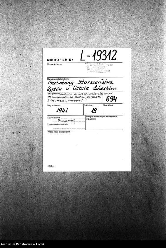 Obraz 2 z jednostki "[Kuchnia nr 433, ul. Wolborska 19. Działalność kuchni]"