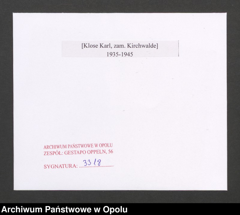 Obraz 2 z jednostki "[Klose Karl, zam. Kirchwalde]"