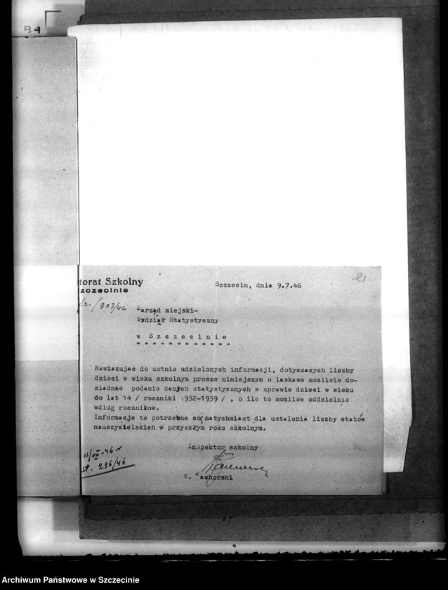 image.from.unit.number "Statystyka ruchu ludności w Szczecinie za rok 1946"