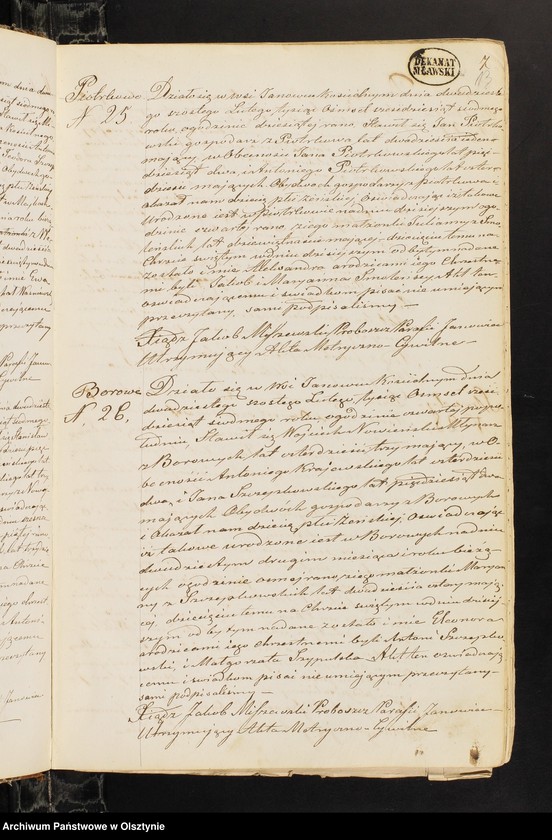 image.from.unit.number "Duplikat Akt Stanu Cywilnego Urodzonych, Zaślubionych i Zmarłych z Parafii Janowiec za Rok 1867"