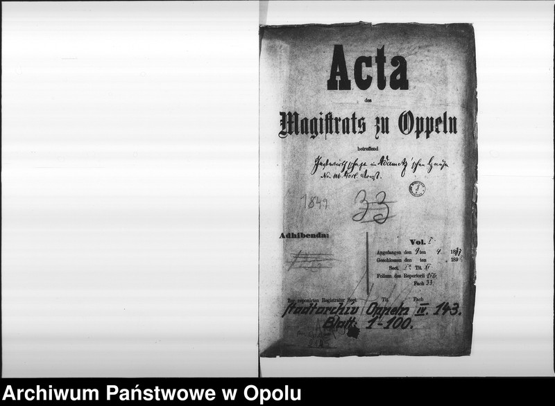 Obraz 4 z jednostki "Acta des Magistrats zu Oppeln betreffend Gastwirtschaft im Adametz
