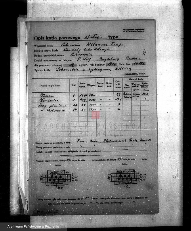 Obraz 8 z jednostki "Cukrownia w Witaszycach pow. jarociński nr woj. kotła 3822"