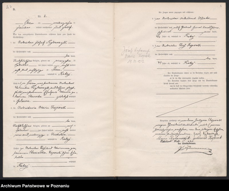 Obraz 4 z jednostki "Księga miejscowa małżeństw [Rejestr główny małżeństw]"