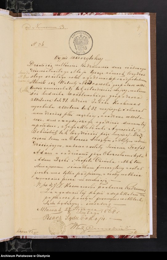 image.from.unit.number "Annexa z Parafij Janowiec składające się z kart czterdziestu za rok 1868"
