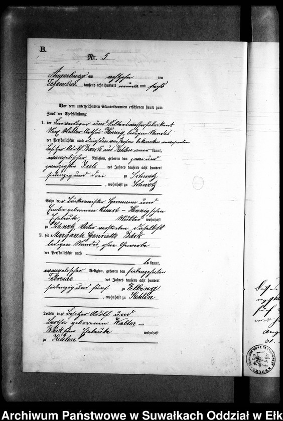 image.from.unit.number "Heiraths-Neben-Register des Preussischen Standes-Amtes Kehlen Kreis Angerburg"