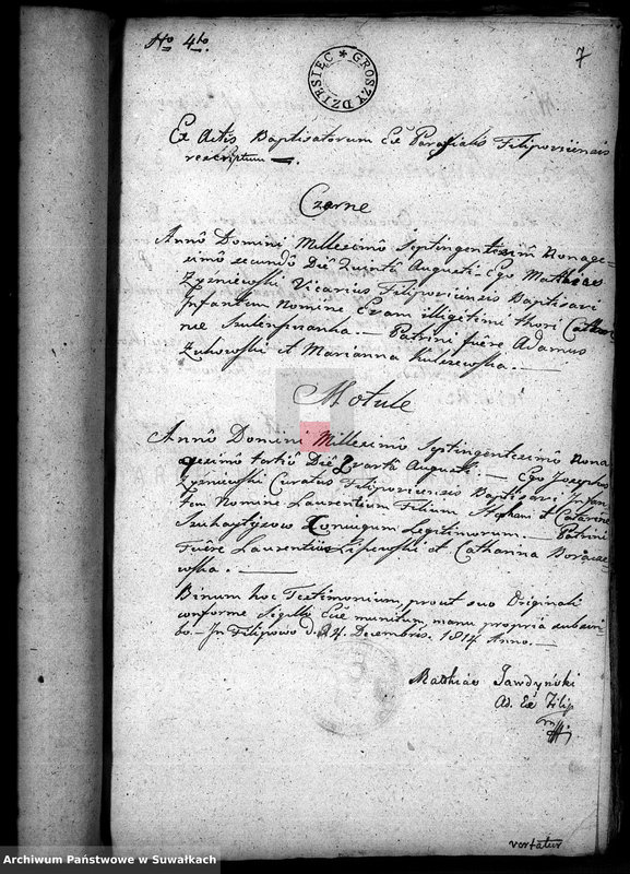 image.from.unit.number "Annexa Gminy Filipowskiey z Roku 1815"