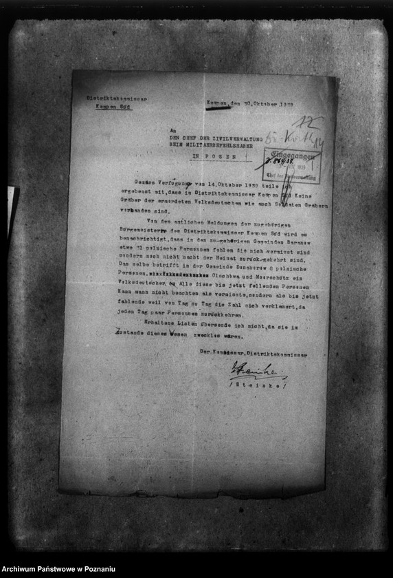 Obraz 18 z jednostki "Korespondencja w sprawie Niemców, którzy zginęli w 1939 roku w różnych powiatach"