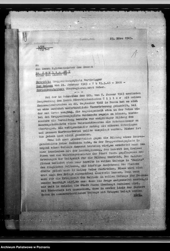 Obraz 5 z jednostki "Poligon wojskowy w Biedrusku, wstrzymanie planowania nad zabudową Łodzi i Poznania"