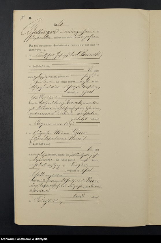 Obraz 14 z jednostki "Heiraths-Neben-Register Nr 1 - 11"