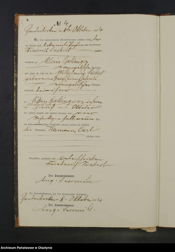 Obraz 8 z jednostki "Geburts-Neben-Register Nr 1 - 19"