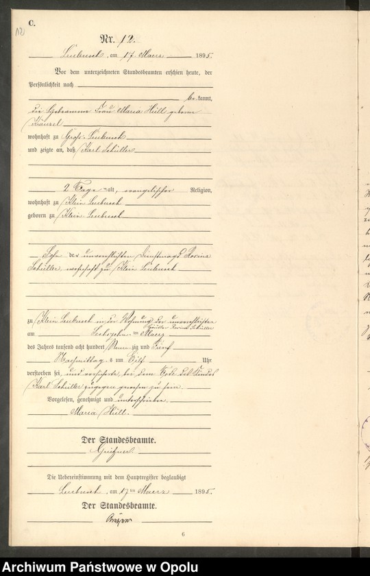 image.from.unit.number "Sterbe-Neben-Register Standes-Amt Leubusch 1895"