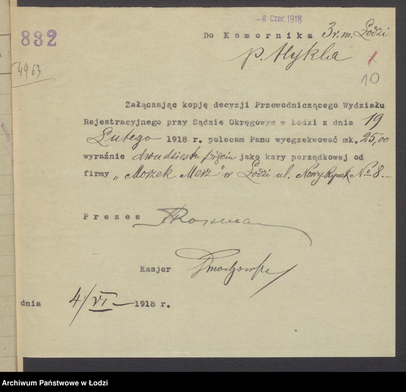 Obraz 12 z jednostki "Moszek Aron Mesch- sprzedaż dziecinnej garderoby"