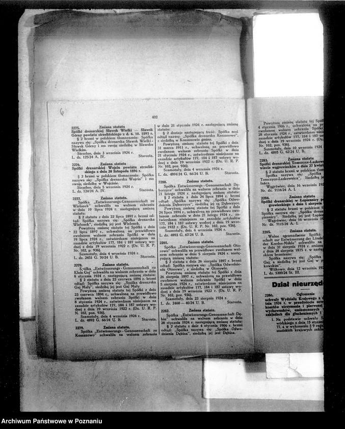 Obraz 10 z jednostki "Die Bildung der Entwaesserungsgenossenschaft Dembicz Kreis Schroda"