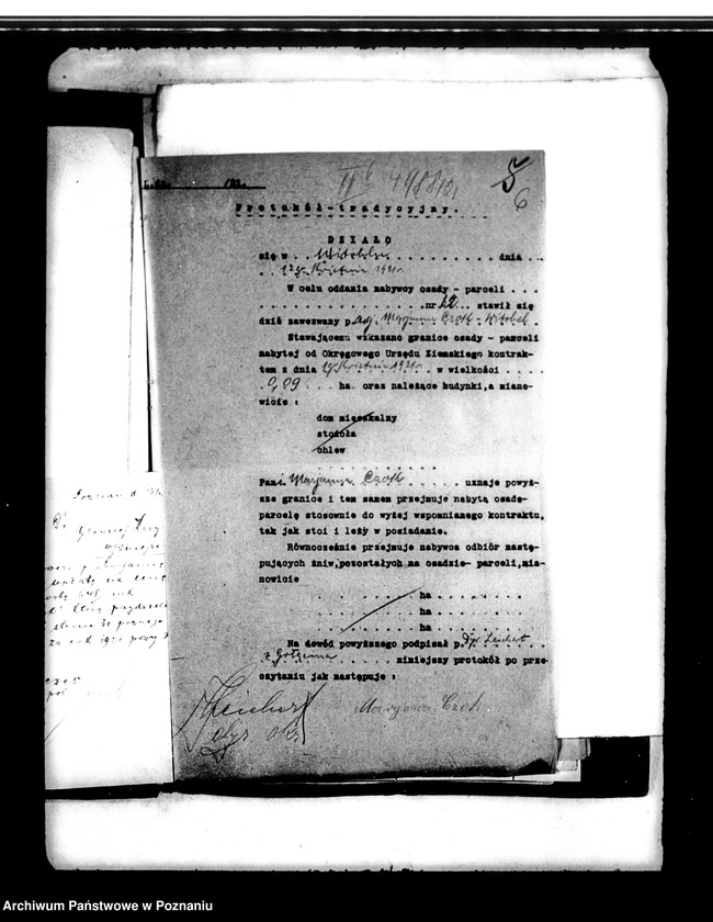 Obraz 10 z jednostki "Parcelacja majątku Witobel powiatu poznańskiego działka nr 12/26. Marianna Czok"