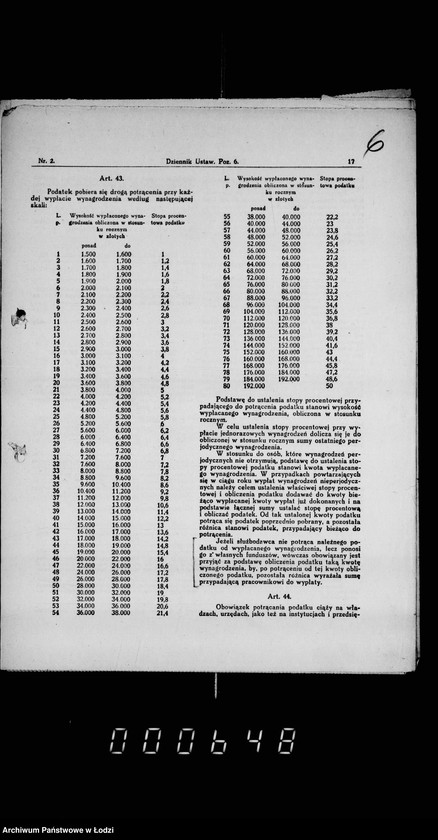 Obraz 14 z jednostki "Akta dotyczące spraw podatku dochodowego"