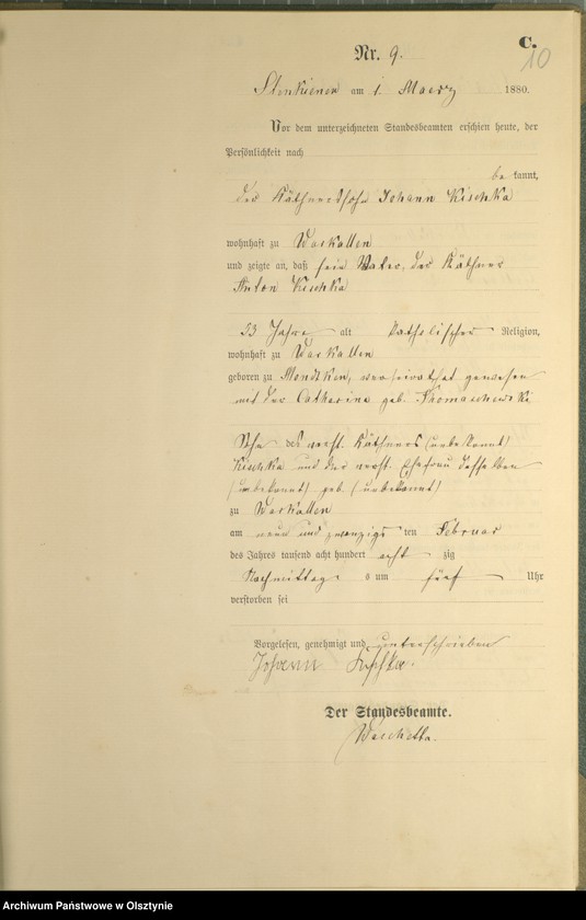 Obraz 12 z jednostki "Sterbe-Haupt-Register Nr 1 - 49"