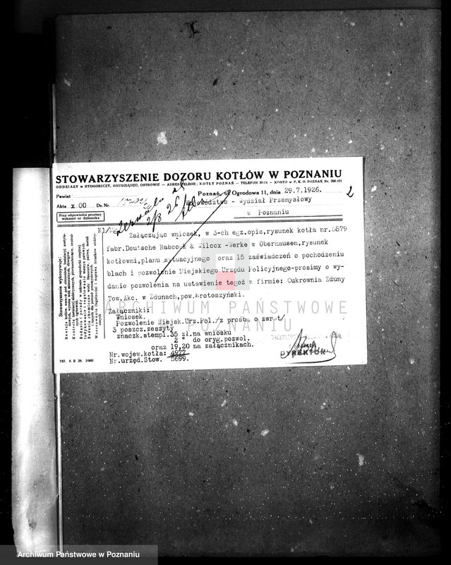 Obraz 6 z jednostki "Cukrownia w Zdunach pow. krotoszyński nr woj. kotła 4977"