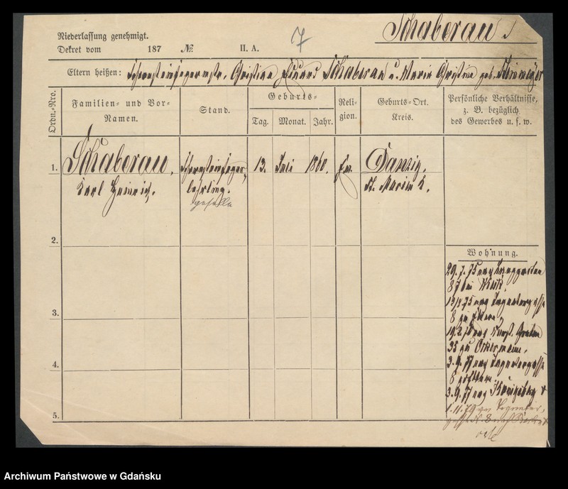 image.from.unit.number "Karty meldunkowe: Schaack - Scharnberg"