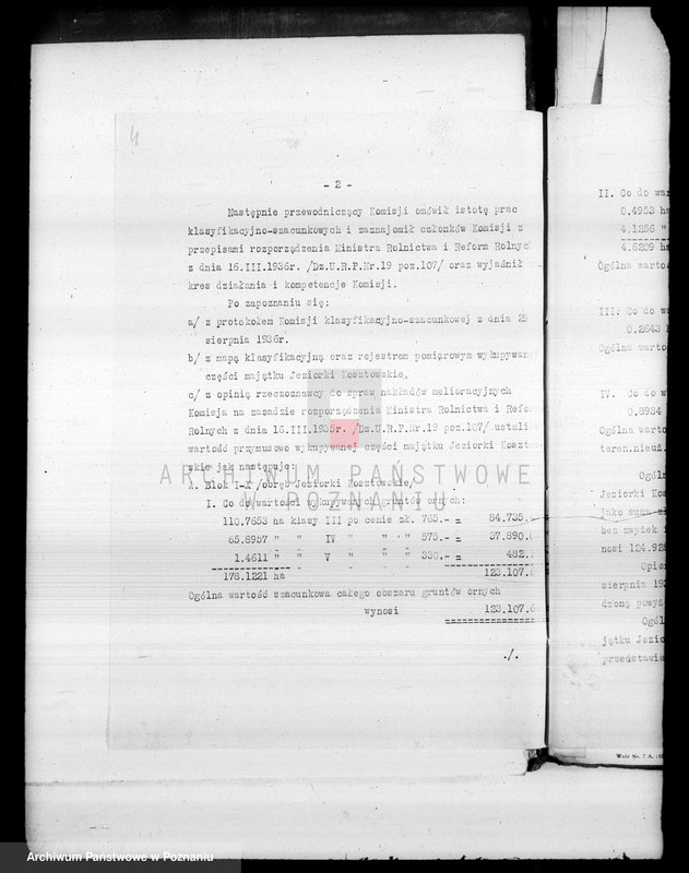 Obraz 8 z jednostki "Operat szacunkowy gruntów przymusowo-wykupionych z majątku Jeziorki Kosztowskie powiatu wyrzyskiego"
