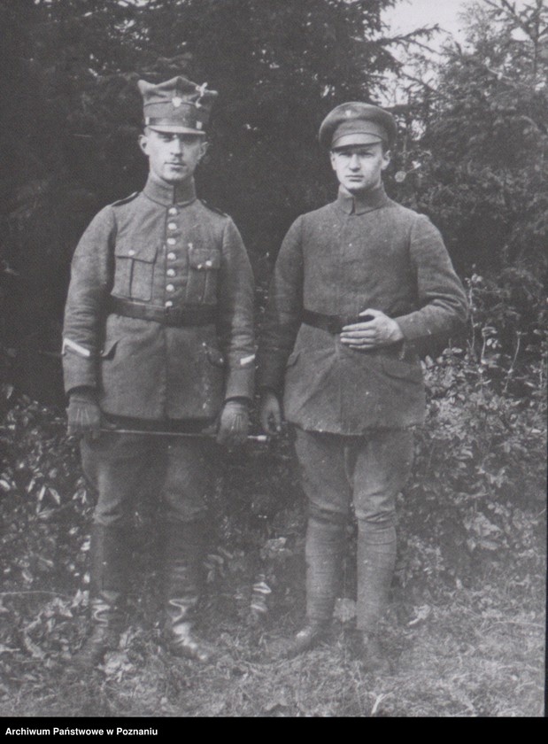 Obraz 3 z jednostki "Porucznik Stanisław Sikora dowódca odcinka "Osieczna" front południowo - zachodni z adiutantem harcerzem Matuszewskim z Kościana."