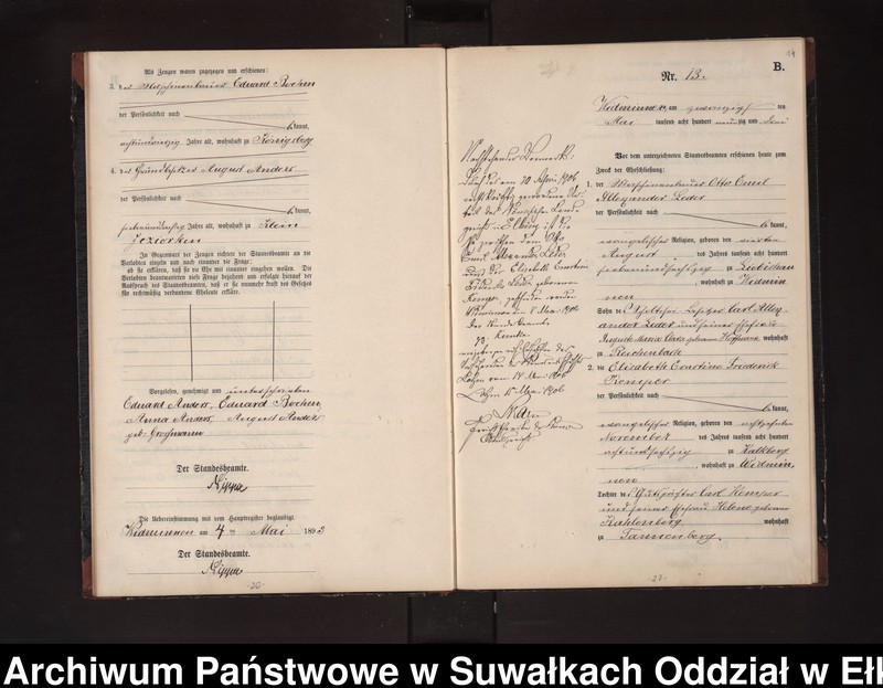 image.from.unit.number "Heiraths-Neben-Register des Preussischen Standes-Amtes Widminnen Kreis Loetzen"