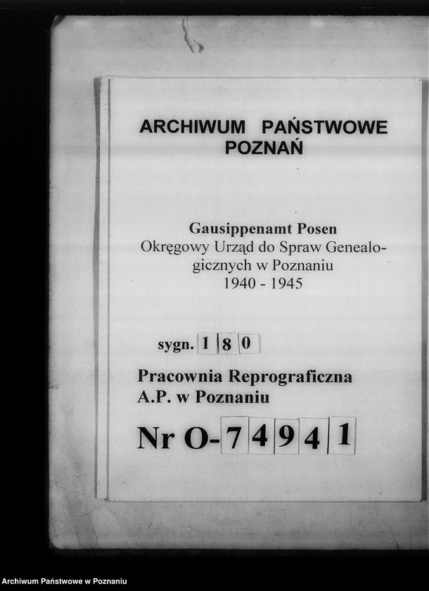 Obraz 1 z jednostki "Judenregister [Pabianice powiat Łask]"