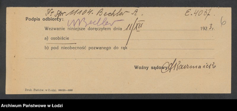 Obraz 8 z jednostki "Natan Bechler- sprzedaż materiałów piśmiennych i muzycznych"