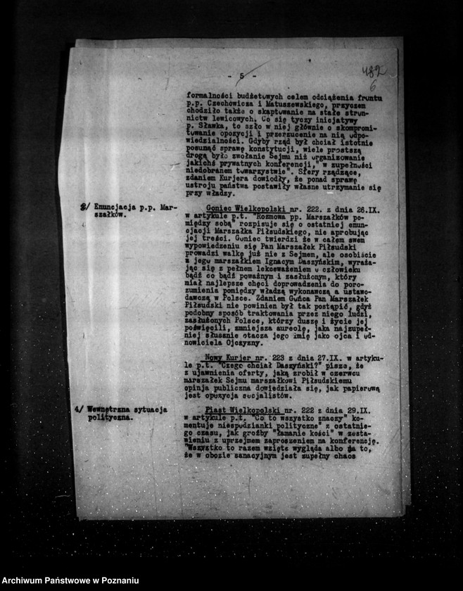Obraz 10 z jednostki "Sprawozdania sytuacyjne za miesiąc październik 1929 /nr 31-32-33/"