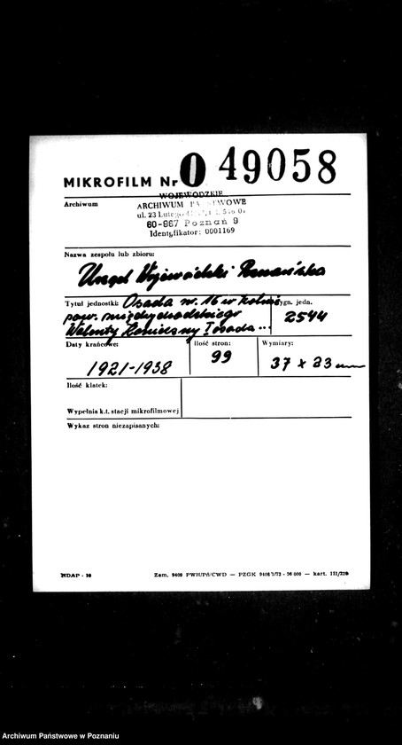 Obraz 2 z jednostki "Osada nr 16 w Kolnie powiatu międzychodzkiego Walenty Konieczny /osada parcelacyjna"