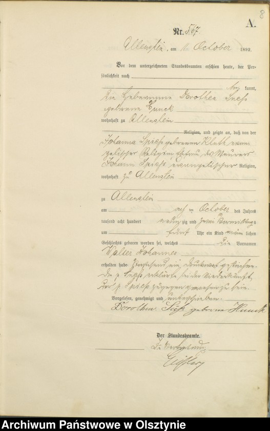 image.from.unit.number "Geburts-Haupt-Register Tom III,Nr 561 - 751"