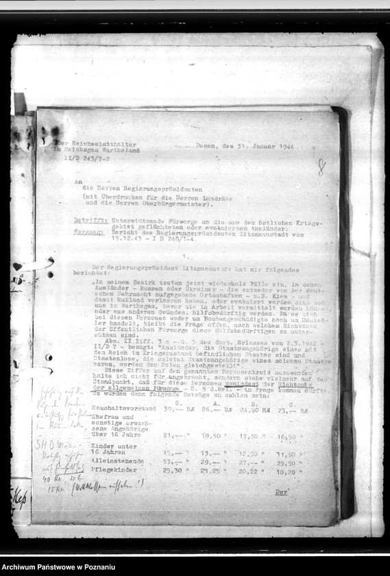 Obraz 12 z jednostki "Rückkehr - Flüchtlinge der Familien aus den ehemalsbesetzten - Ost- Gebieten und dem Generalgouvernement"