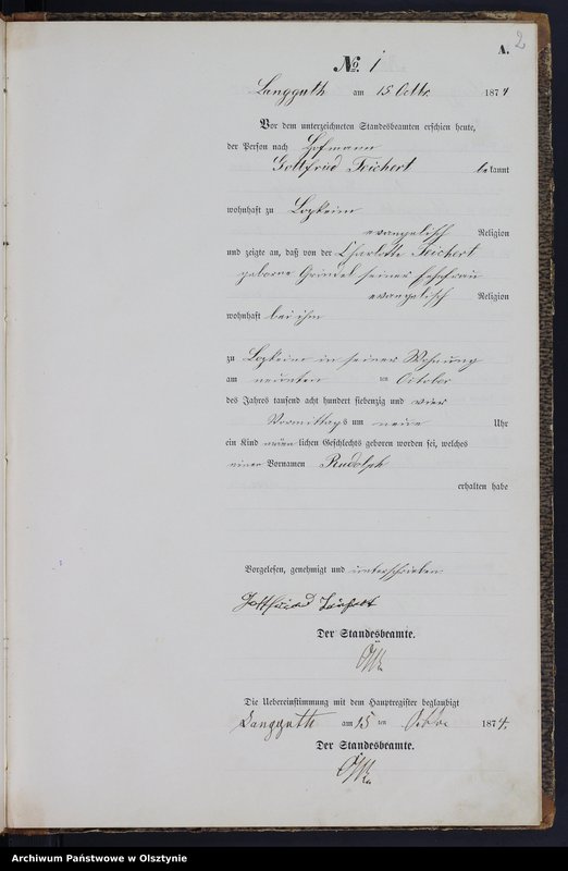 Obraz z jednostki "Geburts-Neben-Register Nr 1 - 101"