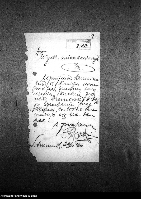 Obraz 10 z jednostki "[Kuchnia nr 404, ul. Drewnowska 12. Kuchnia nr 37, ul. Drewnowska 30. Kuchnia, ul. Drewnowska 32. Działalność kuchni, personel, konsumenci, kontrole]"