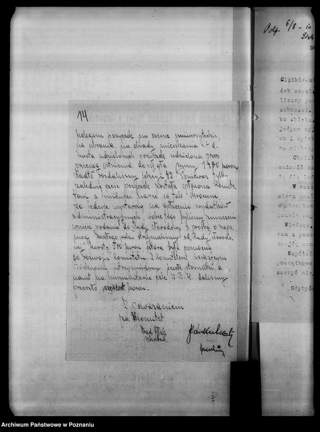 Obraz 18 z jednostki "Korespondencja w sprawie subwencji dla towarzystw dobroczynnych a Galicji oraz pomocy dla bezdomnych."