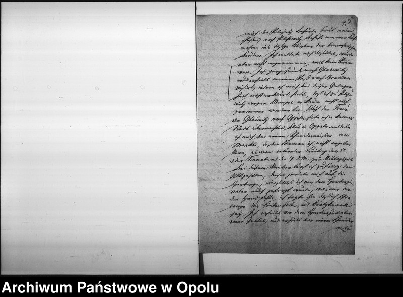 Obraz 9 z jednostki "Acta des Magistrats zu Oppeln betreffend die Anforderung des Magistrats zu Brieg wegen der Cur-Kosten des mit der Krätze angeblich behafteten Schneidergesellen Joseph Bauer aus Dittmaringen in Baiern im Betrage von 7 rtl. 11 pfg."