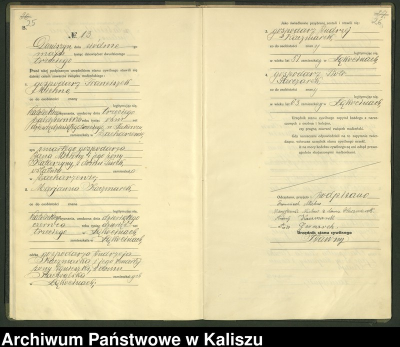 Obraz 16 z jednostki "[Księga małżeństw]"
