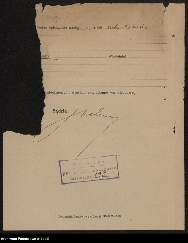 Obraz 11 z jednostki "Firma „Finkelsztein i S-ka – handel wodą sodową i owocami"