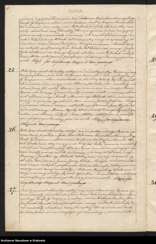 image.from.unit.number "Akta Urodzenia Uznania i Przysposobienia Parafii S. Szczepana w Krakowie na Piasku r. 1846"