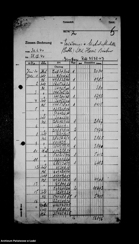 Obraz 9 z jednostki "Bankkonto nr 700"