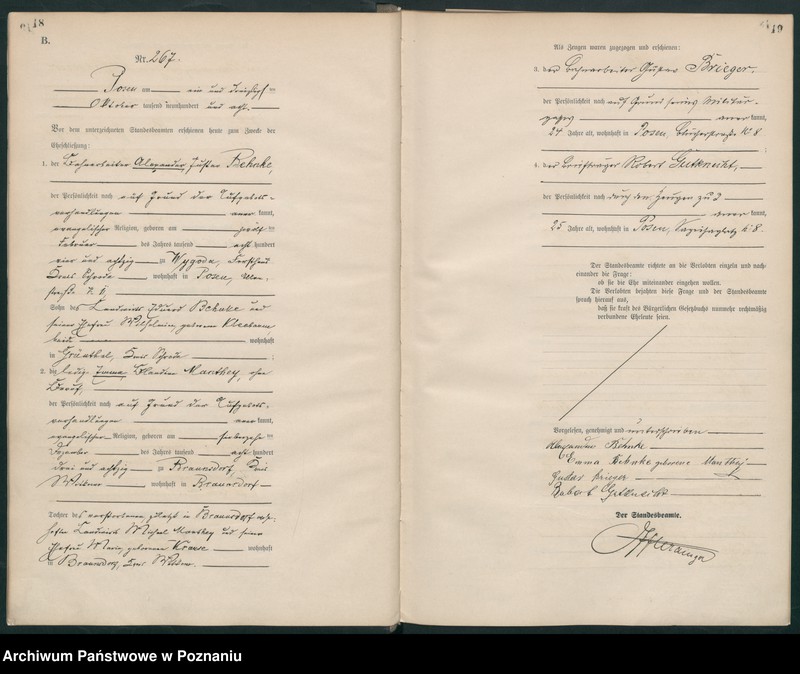 Obraz 12 z jednostki "Księga miejscowa małżeństw tom II [Rejestr główny małżeństw]"