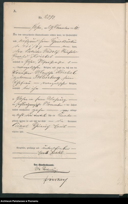 Obraz 11 z jednostki "Księga miejscowa urodzeń tom V [Rejestr główny urodzeń]"