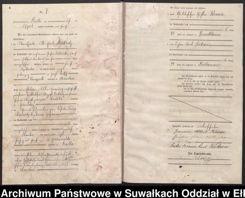 image.from.unit.number "[Heirats-Haupt-Register des Königlichen Preussischen Standes-Amtes Bialla Kreis Johannisburg]"