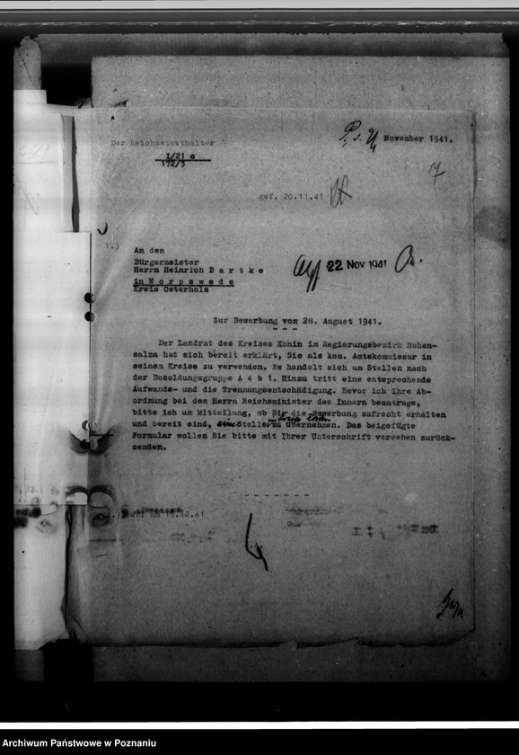 Obraz 12 z jednostki "Bewerbungen um Anstellung im Beamtendienst"