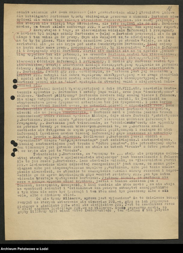 Obraz 13 z jednostki "Akta dotyczące spraw członków partii A, B, C, D, G, I, K"