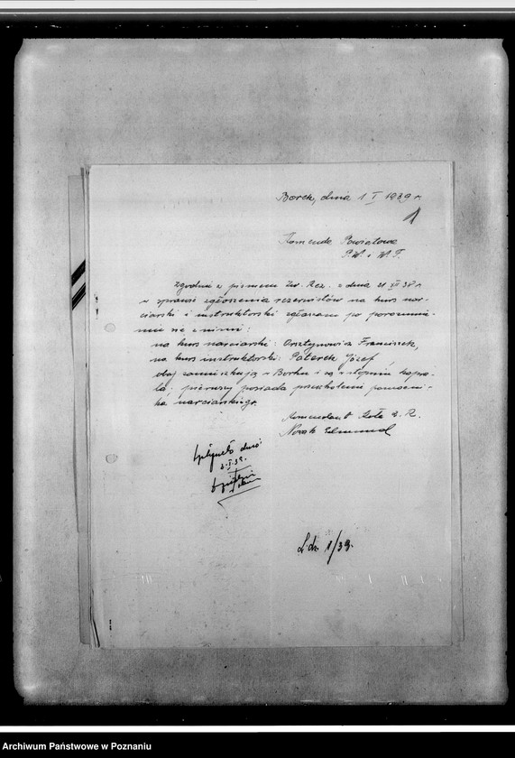 Obraz 5 z jednostki "Korespondencja federacji w sprawach personalno-organizacyjnych dotycząca zgłoszeń na kurs, rozliczenia z imprez, programów odpraw, regulaminów komisji finansowo-gospodarczej, spisy zaproszeń kombatantów na imprezy"