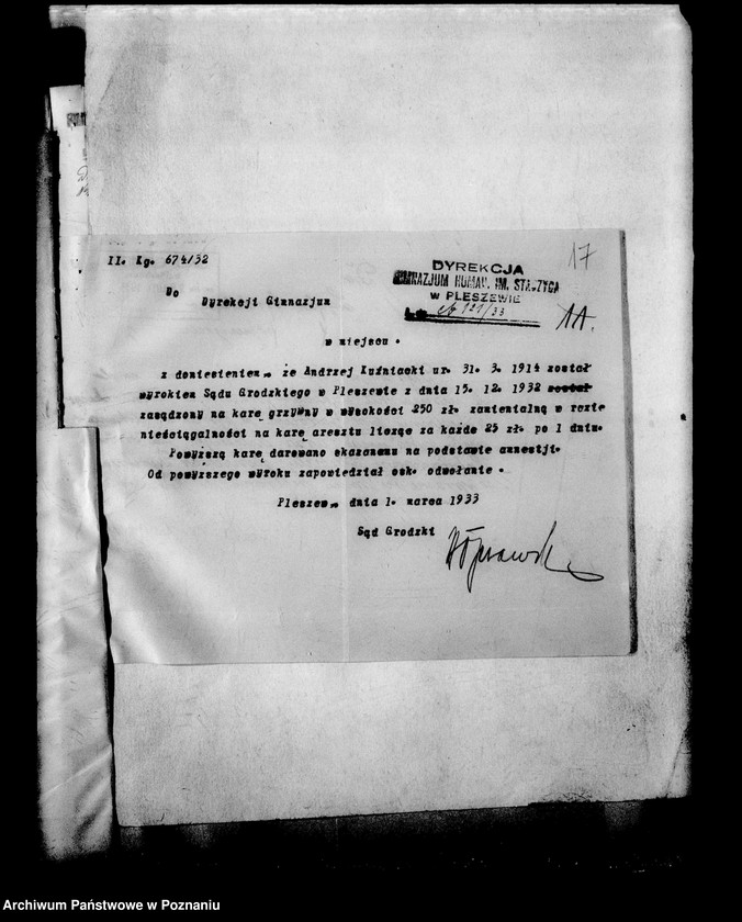 image.from.unit.number "Państwowe Gimnazjum Humanistyczne imienia Staszica- Pleszew"