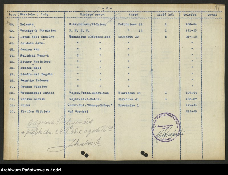 Obraz 20 z jednostki "Koło prelegentów i lektorów przy KŁ; [sprawozdania z działalności, wykazy]"