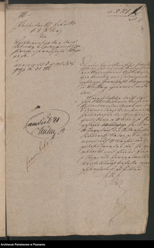 Obraz 8 z jednostki "A. betr. den nach dem Königreich Polen ausgetrittenen Gutsbesitzer Ludwik von Sczaniecki zu Boguszyn"