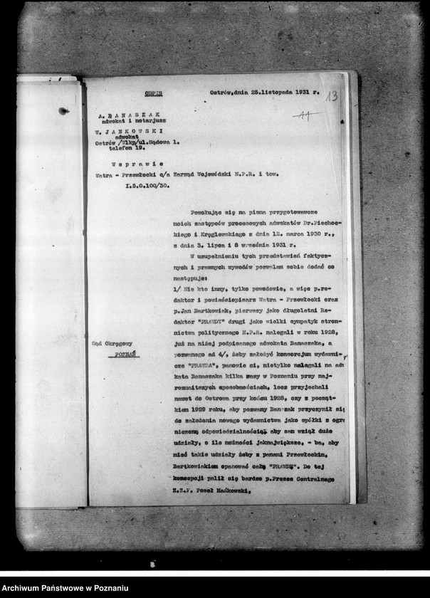 Obraz 17 z jednostki "Statut i korespondencja"