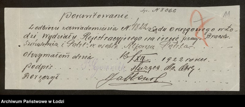 Obraz 13 z jednostki "Bracia Szmulewicz i Pohl- handel materiałami opałowymi i budowlanymi"